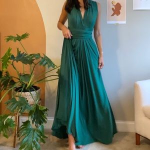 green formal dress
